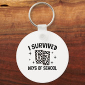 Ik heb 67 dagen school overleefd Six Seven Meme Le Sleutelhanger (Voorkant)