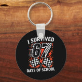 Ik heb 67 dagen school overleefd Six Seven Meme Ra Sleutelhanger (Voorkant)