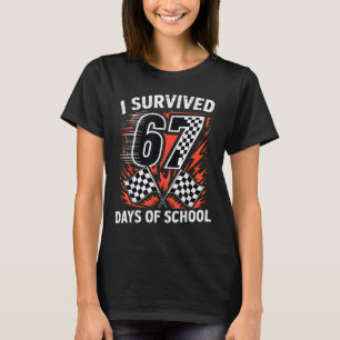 Ik heb 67 dagen school overleefd Six Seven Meme Ra T-shirt