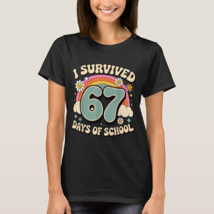 Ik heb 67 dagen school overleefd Six Seven Meme  T-shirt