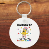Ik heb 67 dagen school overleefd Six Seven meme vo Sleutelhanger (Voorkant)