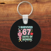 Ik heb 67 dagen school overleefd Six Seven meme vo Sleutelhanger (Voorkant)