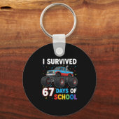 Ik heb 67 dagen school overleefd Six Seven Meme vo Sleutelhanger (Voorkant)