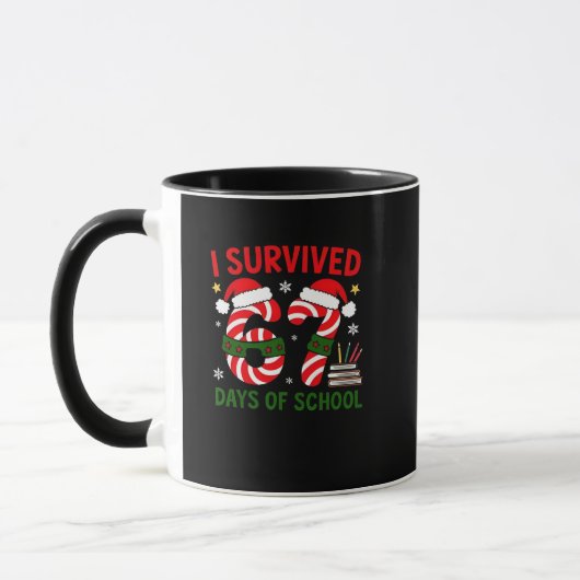 Ik heb 67 dagen school overleefd tot Kerstmis 100 Mok (Links)