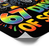 Ik heb 67 dagen school platgeslagen Grappige meme Poster (Hoek)