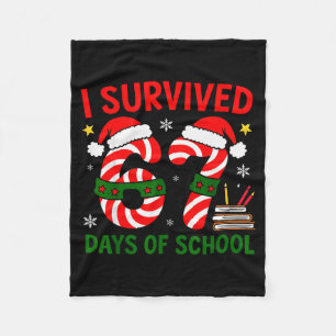 Ik heb 67 dagen van school Kerstmis zes zeven M ov Fleece Deken
