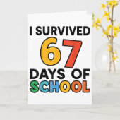 Ik heb 67 dagen van school overleefd Leraar Studen Kaart (Gele Bloem)