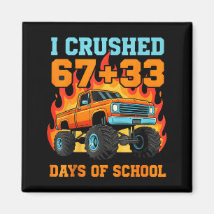 Ik heb 67 plus 33 dagen school vrachtwagen leraar magneet
