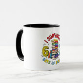 Ik heb 6 7 dagen school overleefd 100ste dagen van mok (Voorkant links)