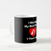 Ik heb 7 jaar geleden mijn beste vriend getrouwd koffiemok (Voorkant links)