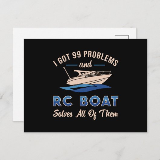 Ik heb 99 problemen en RC boot model grappige RC b Briefkaart (Voorkant / Achterkant)