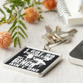 Ik heb 99 problemen, maar een bank is er niet één. sleutelhanger (Zijkant)