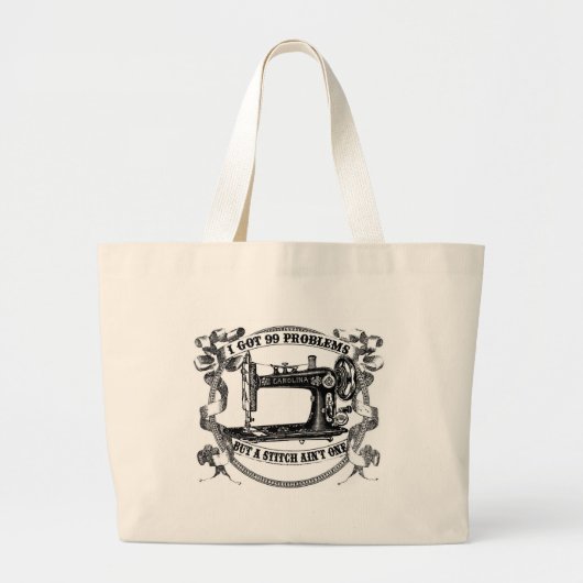 Ik heb 99 problemen, maar een stitch is niet één t grote tote bag (Voorkant)