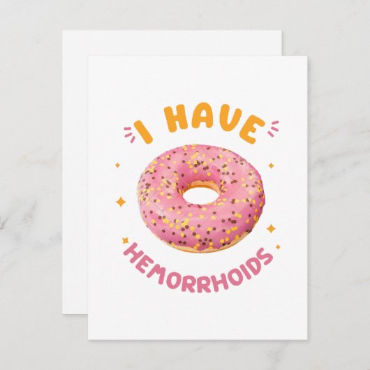 Ik heb aambeien informatiekaartje (Voorkant / Achterkant)