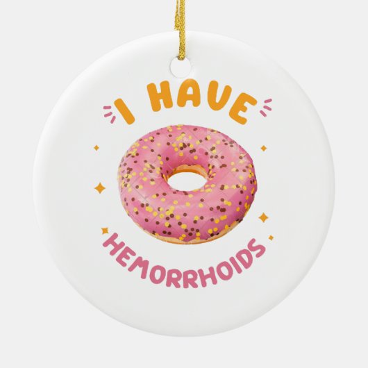 Ik heb aambeien keramisch ornament (Achterkant)