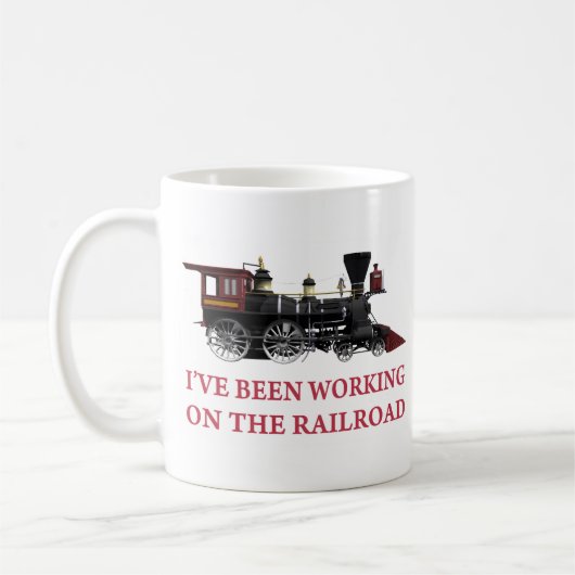 Ik heb aan de spoorweg gewerkt. koffiemok (Links)