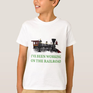 Ik heb aan de spoorweg gewerkt. t-shirt