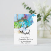 Ik heb 'Aankondiging Gold Waterverf' verplaatst Briefkaart (Staand voorkant)