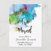 Ik heb 'Aankondiging Gold Waterverf' verplaatst Briefkaart (Voorkant)