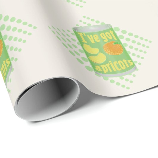 Ik heb abrikozen Tin fruit Cadeaupapier (Rol Hoek)