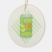 Ik heb abrikozen Tin fruit Keramisch Ornament (Links)