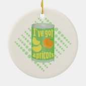Ik heb abrikozen Tin fruit Keramisch Ornament (Achterkant)