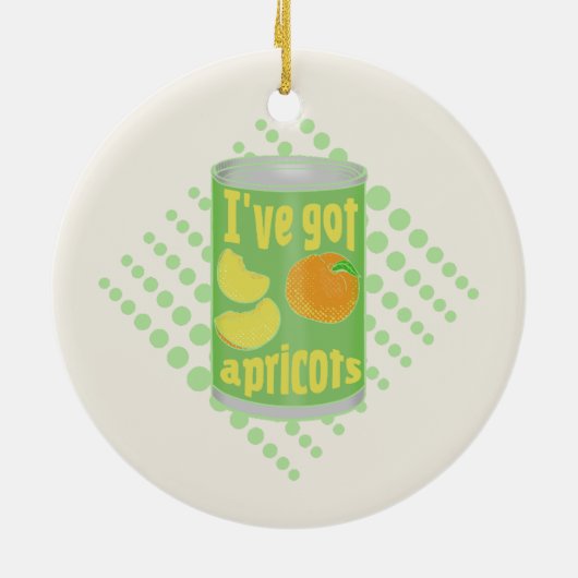 Ik heb abrikozen Tin fruit Keramisch Ornament (Achterkant)