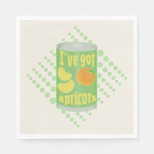 Ik heb abrikozen Tin fruit Servet (Voorkant)
