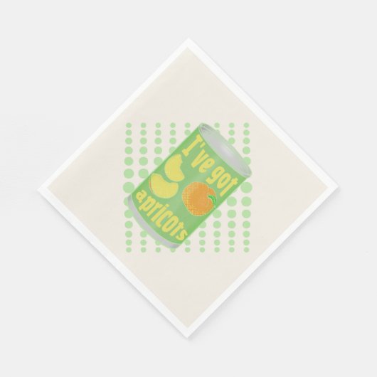 Ik heb abrikozen Tin fruit Servet (Hoek)