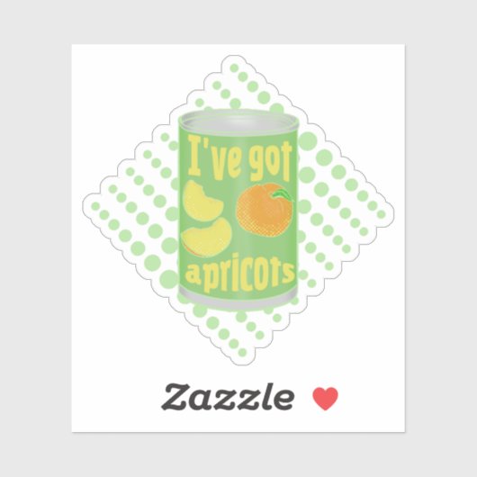 Ik heb abrikozen Tin fruit Sticker (Vel)
