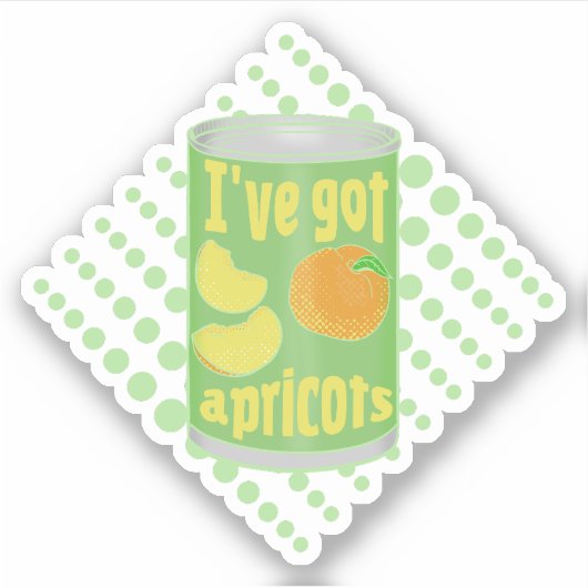 Ik heb abrikozen Tin fruit Sticker (Voorkant)