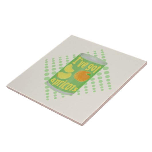 Ik heb abrikozen Tin fruit Tegeltje (Zijkant)