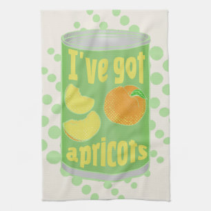 Ik heb abrikozen Tin fruit Theedoek