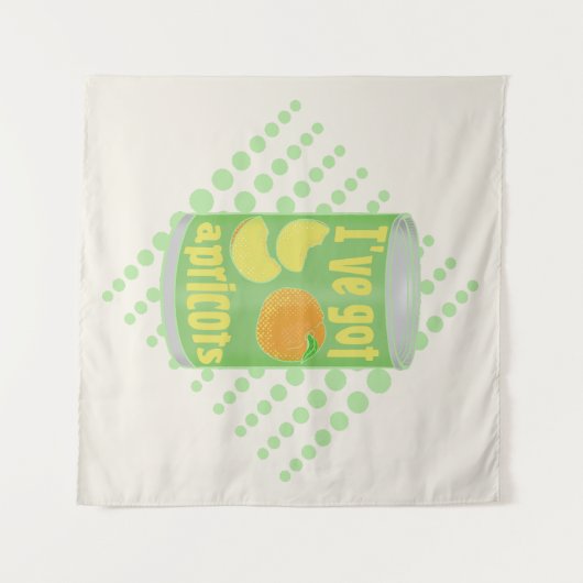 Ik heb abrikozen Tin fruit Wandkleed (Voorkant (horizontaal))