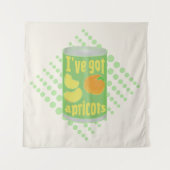 Ik heb abrikozen Tin fruit Wandkleed (Voorkant)