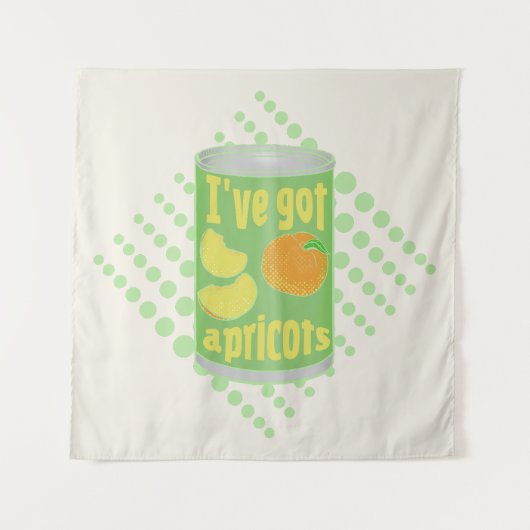 Ik heb abrikozen Tin fruit Wandkleed (Voorkant)