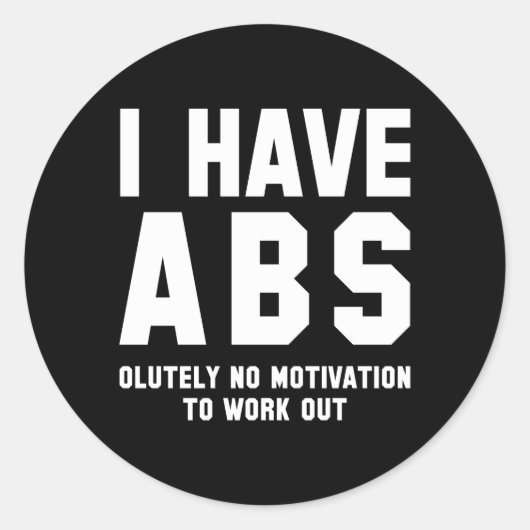 Ik heb Abs Ronde Sticker (Voorkant)