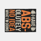 Ik heb absoluut geen idee wat ik doe gym plezier fleece deken (Voorkant (Horizontaal))