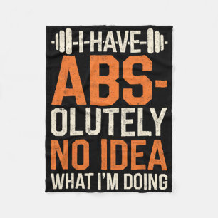 Ik heb absoluut geen idee wat ik doe gym plezier fleece deken