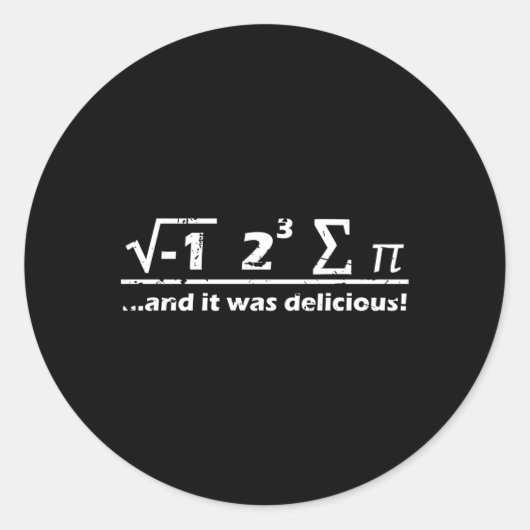 Ik heb acht pi's en het was heerlijk ronde sticker (Voorkant)