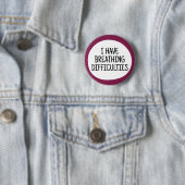 Ik heb ademhalingsproblemen ronde button 5,7 cm (In situ)