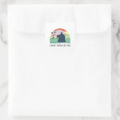 Ik heb afval op je grappige possum meme vierkante sticker (Tas)