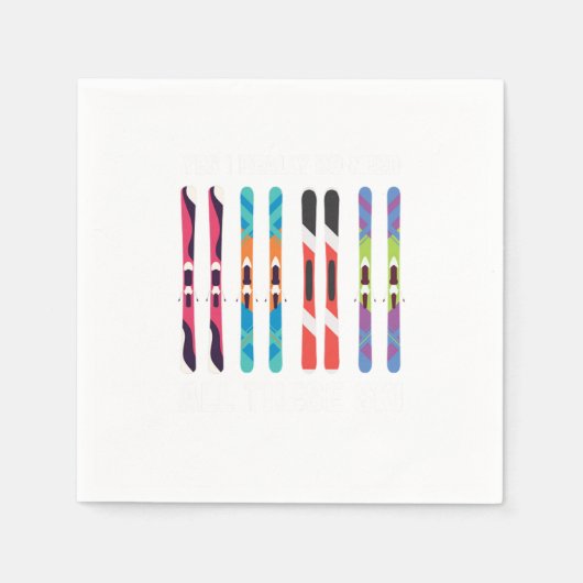 Ik heb al deze skivaarders nodig die wintersportgi servet (Voorkant)