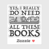 Ik heb al die boeken echt nodig sticker (Vel)