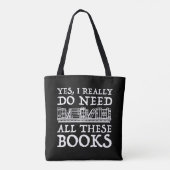Ik heb al die boeken echt nodig tote bag (Achterkant)