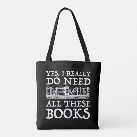 Ik heb al die boeken echt nodig tote bag (Achterkant)