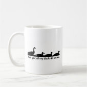 Ik heb al mijn eenden in een rij... koffiemok (Links)
