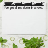 Ik heb al mijn eenden in een rij... theedoek (Gevouwen)