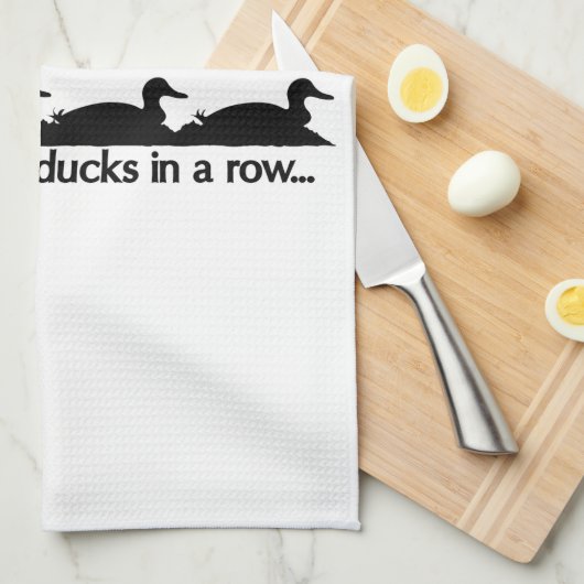 Ik heb al mijn eenden in een rij... theedoek (Quarter Fold)