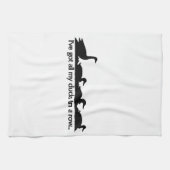 Ik heb al mijn eenden in een rij... theedoek (Horizontaal)